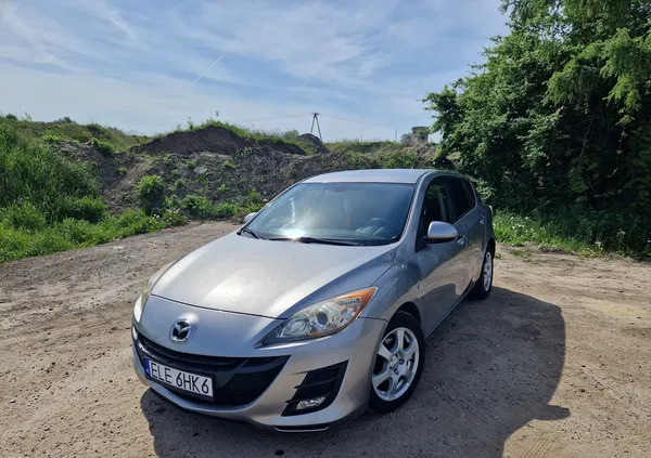 łódzkie Mazda 3 cena 15900 przebieg: 254000, rok produkcji 2009 z Łęczyca